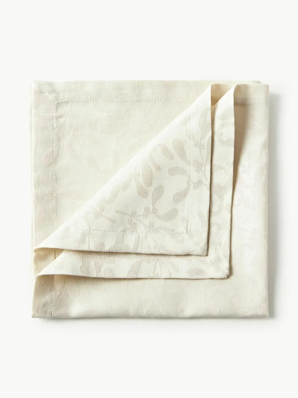 Stoffen servetten Hollyn met winters motief, 4 stuks^Westwing Collection Fashion