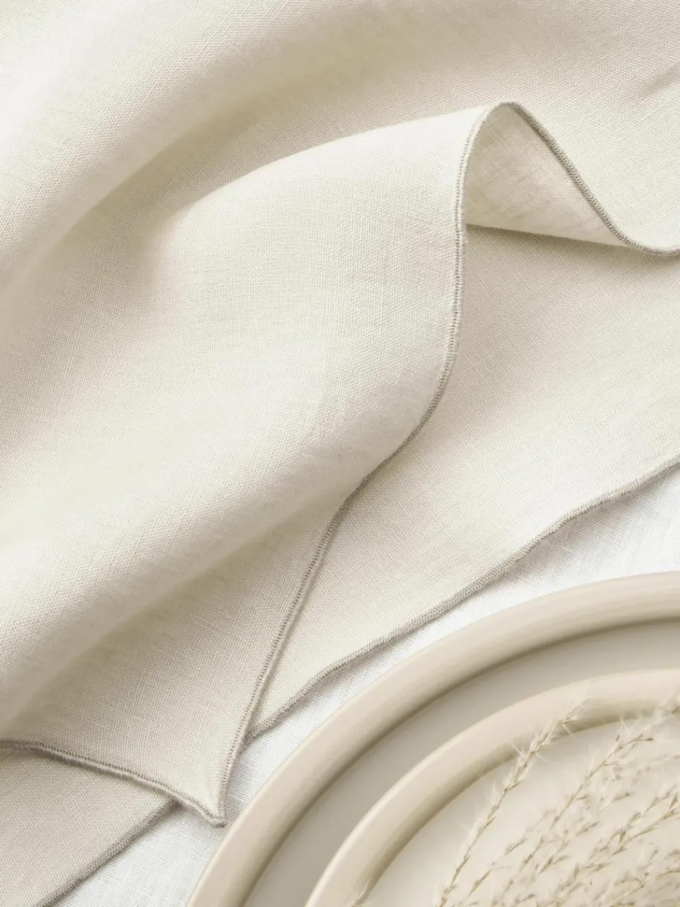 Stoffen servetten Kennedy van linnen met bies, 4 stuks^Westwing Collection Discount