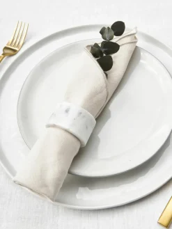 Stoffen servetten Kennedy van linnen met bies, 4 stuks^Westwing Collection Discount