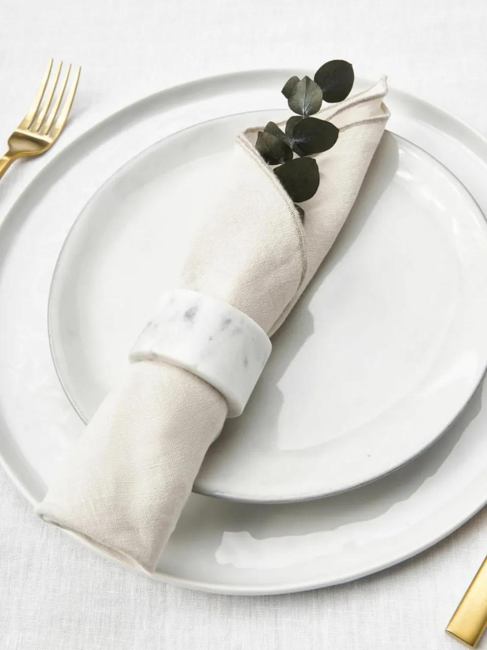 Stoffen servetten Kennedy van linnen met bies, 4 stuks^Westwing Collection Discount