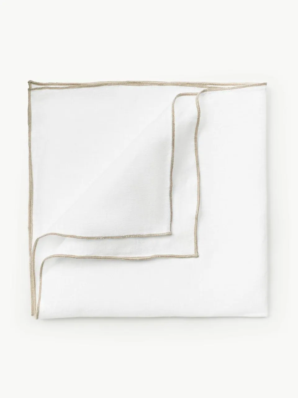 Stoffen servetten Kennedy van linnen met bies, 4 stuks^Westwing Collection Outlet