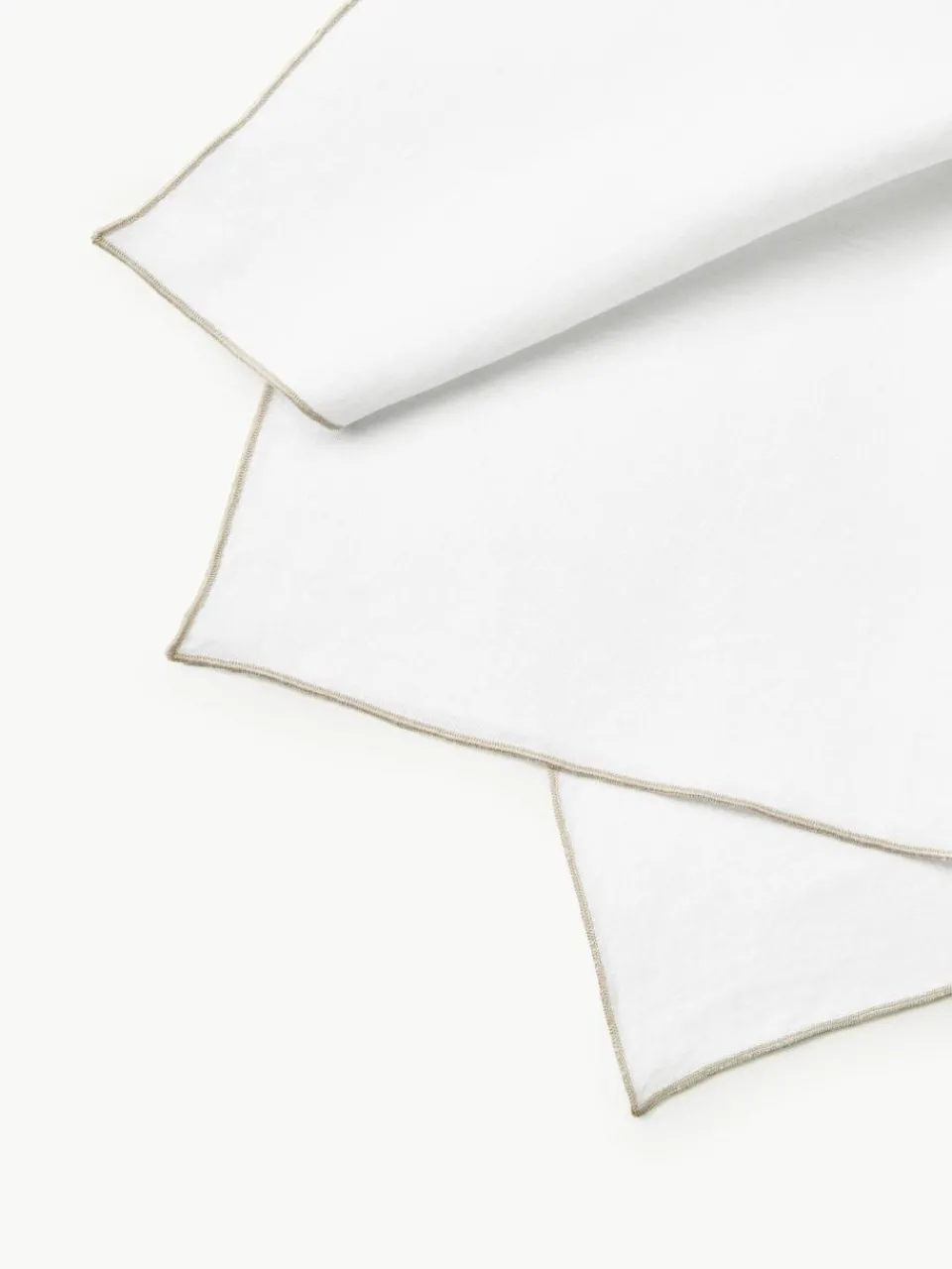 Stoffen servetten Kennedy van linnen met bies, 4 stuks^Westwing Collection Outlet