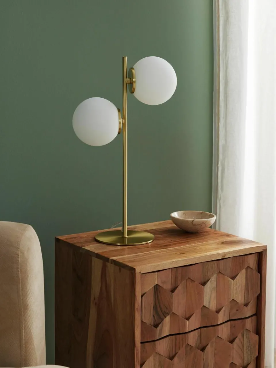Tafellamp Atlanta van opaalglas^Westwing Collection Discount