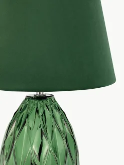 Tafellamp Crystal Velvet met glazen voet^Westwing Best