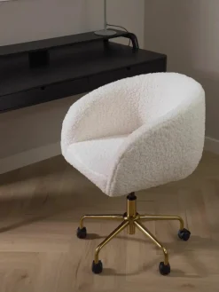 Teddy bureaustoel Emmie, in hoogte verstelbaar^Westwing Collection Outlet