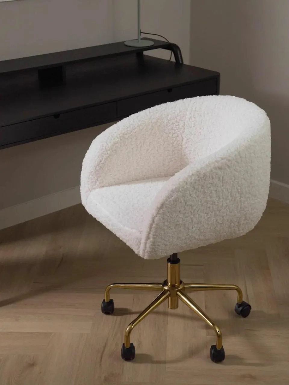 Teddy bureaustoel Emmie, in hoogte verstelbaar^Westwing Collection Outlet