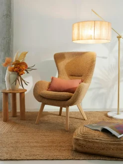 Teddy fauteuil Wing met houten poten^Westwing Collection Clearance