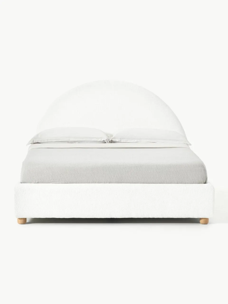 Teddy gestoffeerd bed Ebba^Westwing Collection Fashion