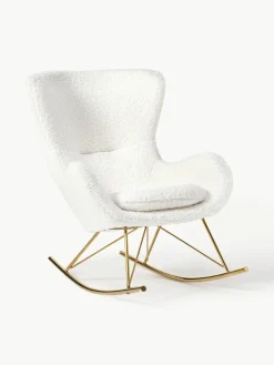 Teddy schommelstoel Wing met metalen poten^Westwing Collection Best