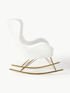 Teddy schommelstoel Wing met metalen poten^Westwing Collection Best