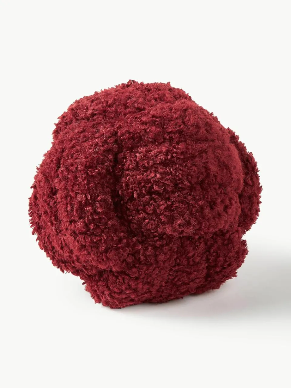 Teddy stoffen geknoopt kussen Dotty^Westwing Collection Fashion