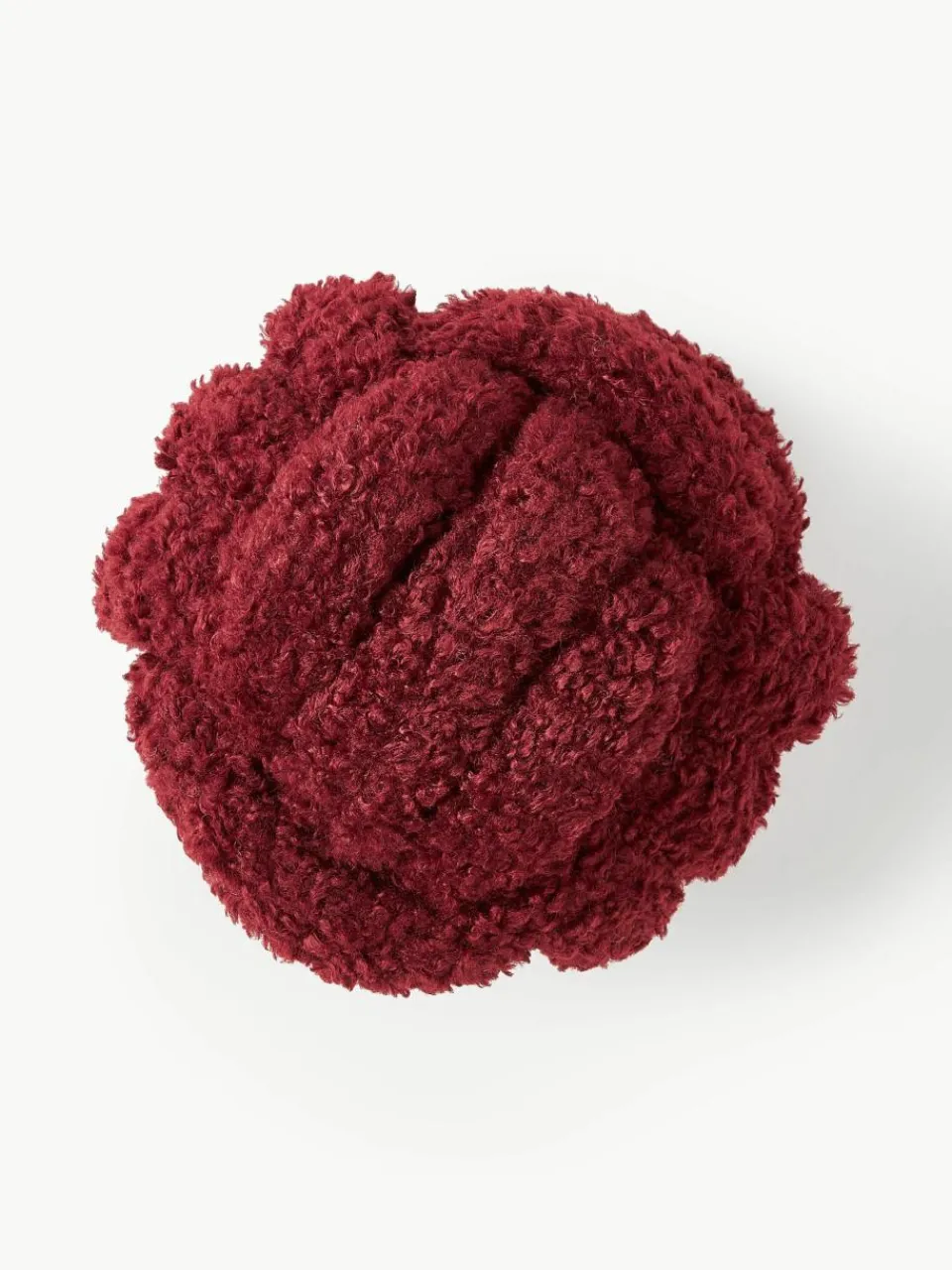 Teddy stoffen geknoopt kussen Dotty^Westwing Collection Fashion