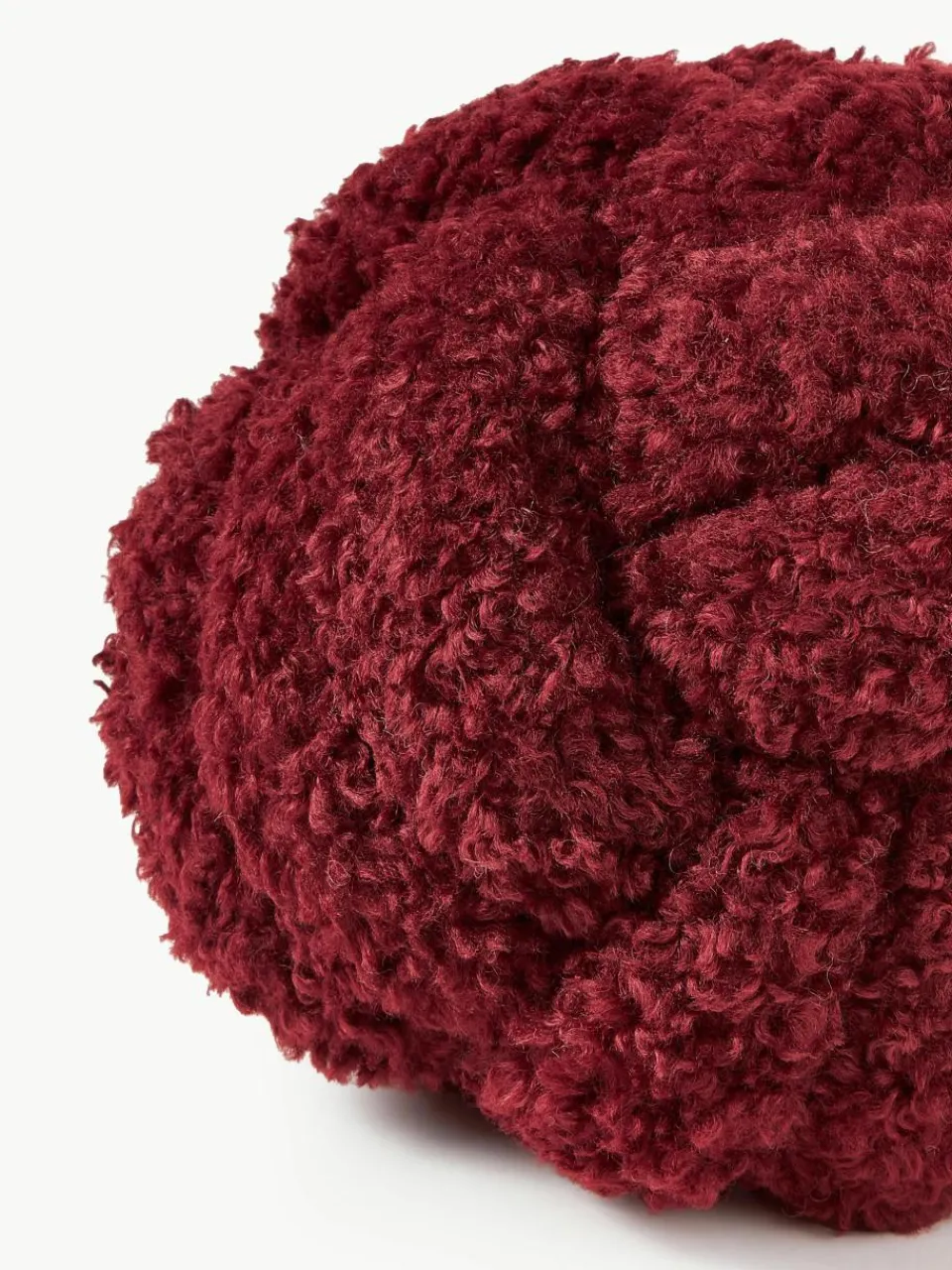 Teddy stoffen geknoopt kussen Dotty^Westwing Collection Fashion