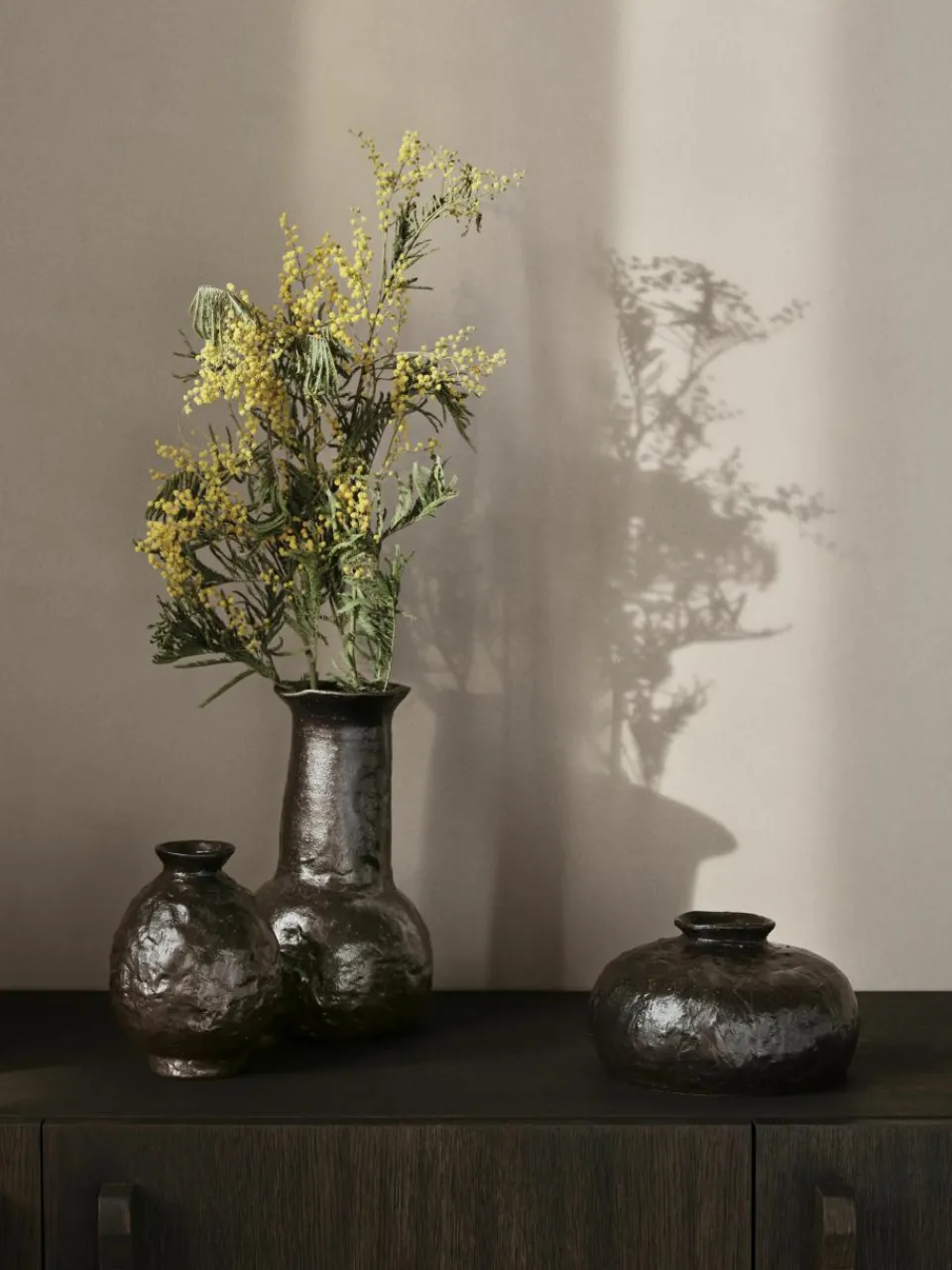 Terracotta vaas Doro, H 12 cm^ferm LIVING Discount
