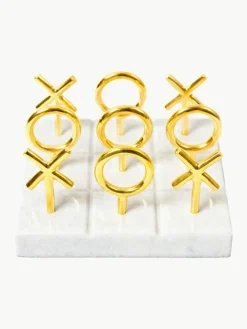Tic-Tac-Toe spel Gold van marmer^Jonathan Adler New