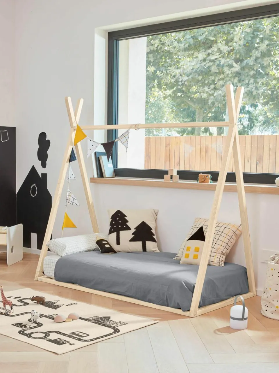 Tipi kinderbed Maralis van beukenhout, 70 x 140 cm^Westwing Sale