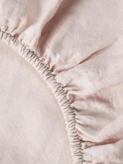 Topper hoeslaken Airy, gewassen linnen^Westwing Collection Hot