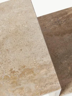 Travertijn bijzettafel Distinct met twee tafelbladen^ferm LIVING Sale