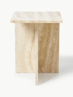 Travertijn bijzettafel Distinct met twee tafelbladen^ferm LIVING Online
