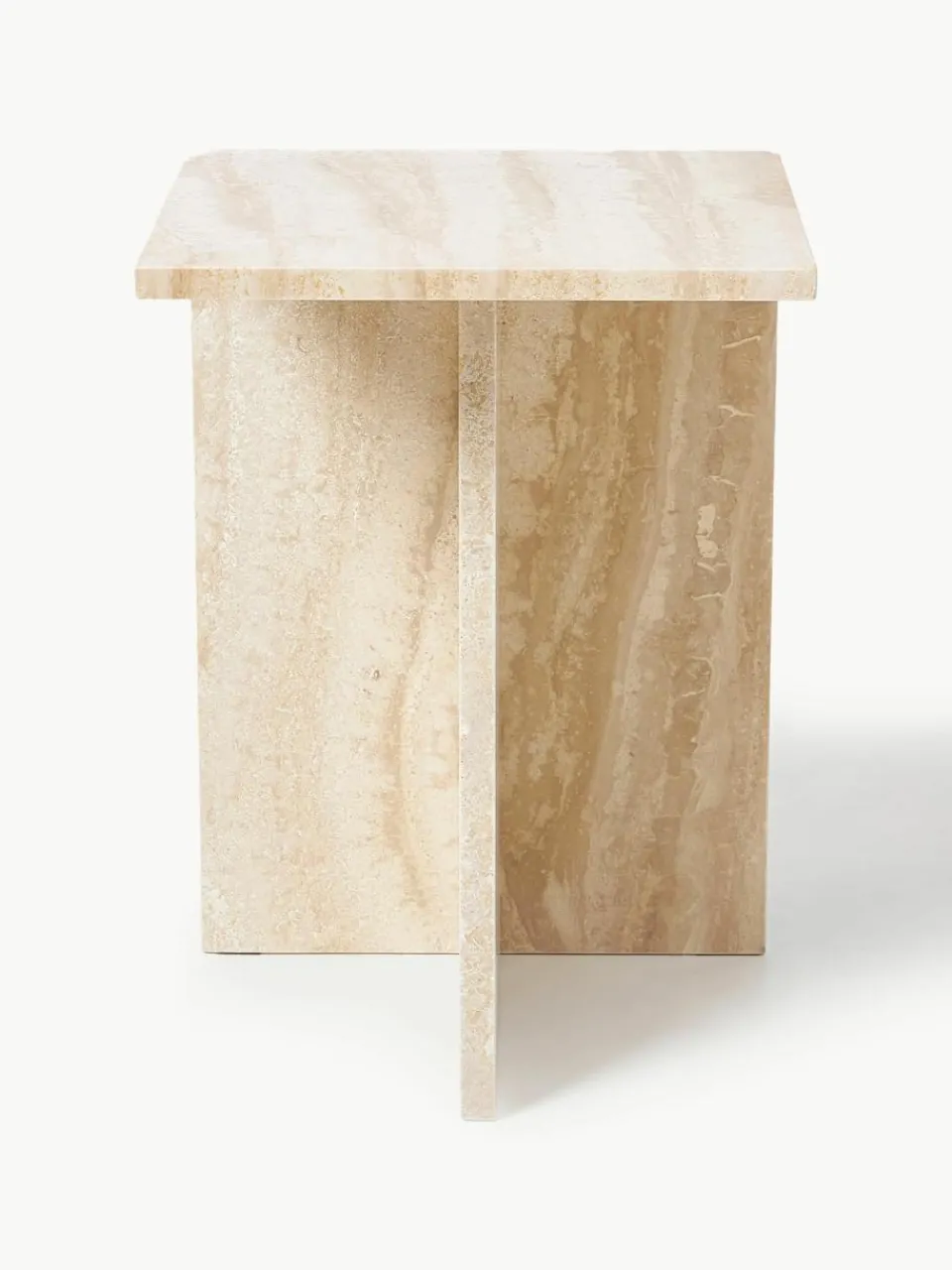 Travertijn bijzettafel Distinct met twee tafelbladen^ferm LIVING Online