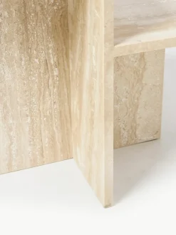 Travertijn bijzettafel Distinct met twee tafelbladen^ferm LIVING Online