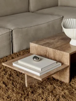 Travertijn salontafel Distinct met twee tafelbladen^ferm LIVING Online