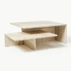 Travertijn salontafels Distinct Grande Duo, 2-delig^ferm LIVING Fashion
