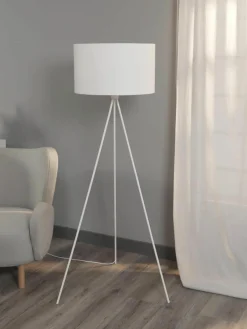 Tripod vloerlamp Cella met stoffen lampenkap^Westwing Collection Online