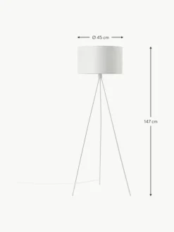 Tripod vloerlamp Cella met stoffen lampenkap^Westwing Collection Online