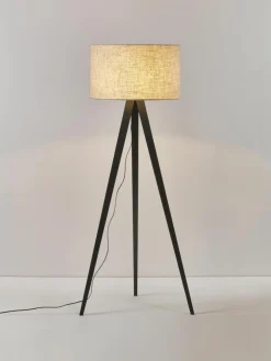 Tripod vloerlamp Jake van massief hout^Westwing Collection Clearance