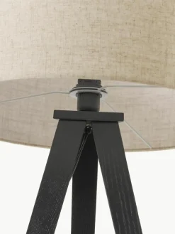 Tripod vloerlamp Jake van massief hout^Westwing Collection Clearance