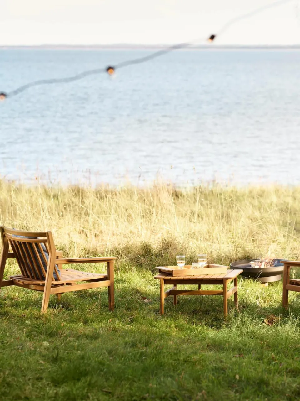 Tuin loungefauteuil Sammen van teakhout^FDB Mobler Fashion