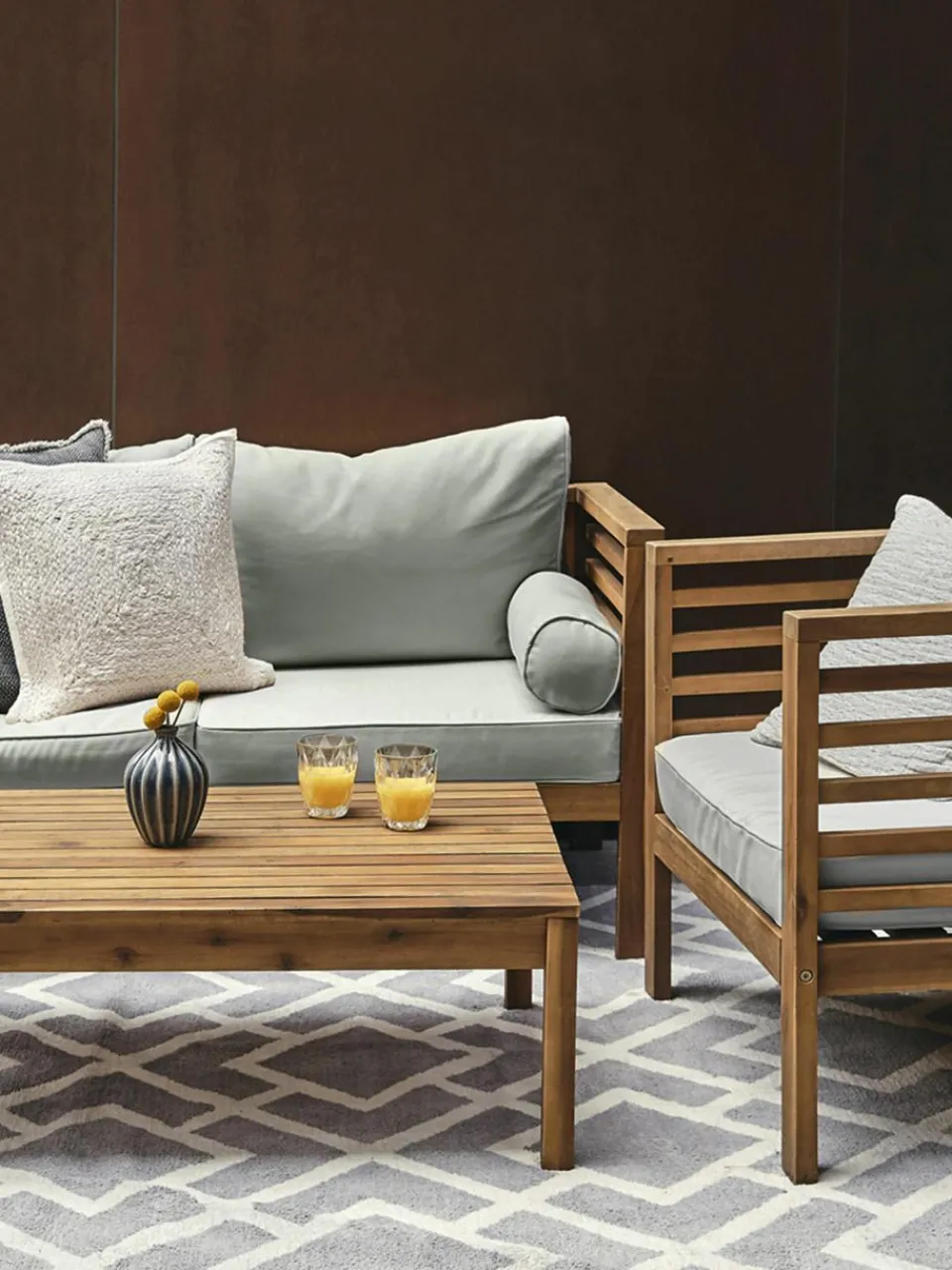 Tuin loungeset Bo, 4-delig^Westwing Collection Best