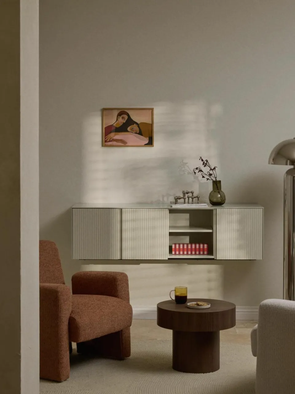 Tv-meubel Shea met geribde voorzijde^Westwing Collection Sale