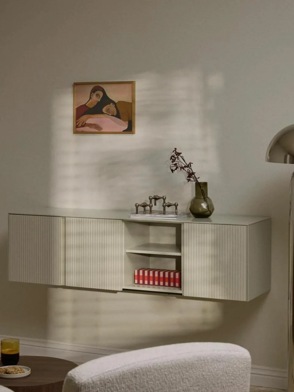 Tv-meubel Shea met geribde voorzijde^Westwing Collection Sale