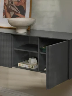 Tv-meubel Shea met geribde voorzijde^Westwing Collection Fashion