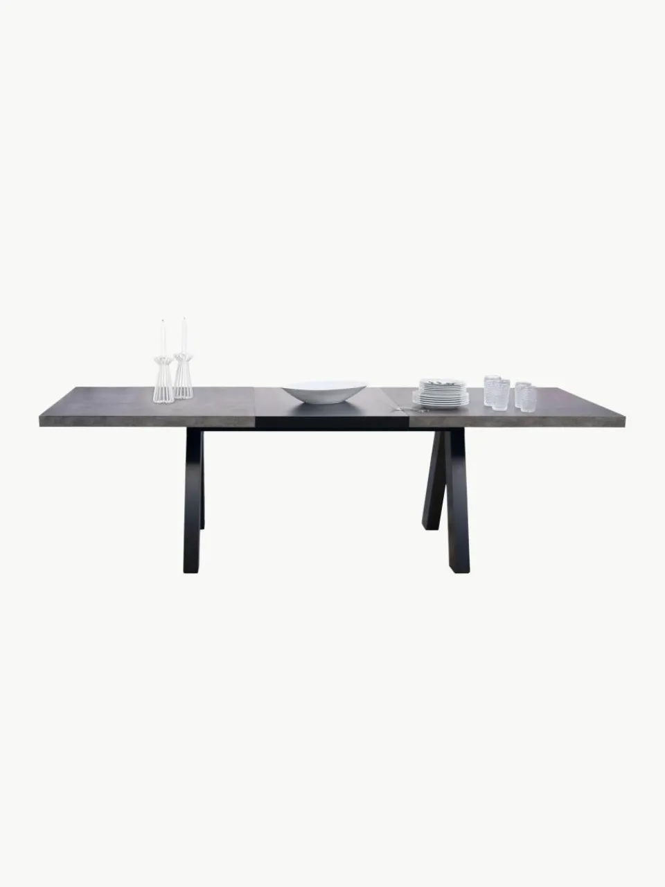 Uitschuifbare eettafel Apex in beton optiek, 200 - 250 x 100 cm^Westwing Best