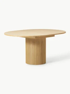 Uitschuifbare eettafel Filo met groefstructuur, 120 - 160 x 75 cm^Westwing Collection Discount