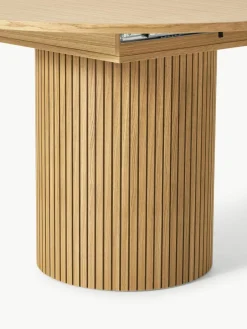Uitschuifbare eettafel Filo met groefstructuur, 120 - 160 x 75 cm^Westwing Collection Discount