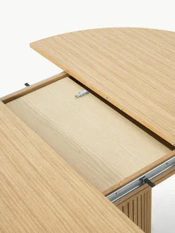 Uitschuifbare eettafel Filo met groefstructuur, 120 - 160 x 75 cm^Westwing Collection Discount