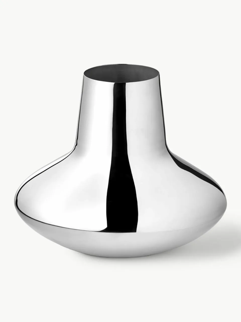 Vaas Henning Koppel van edelstaal, H 22 cm^GEORG JENSEN New