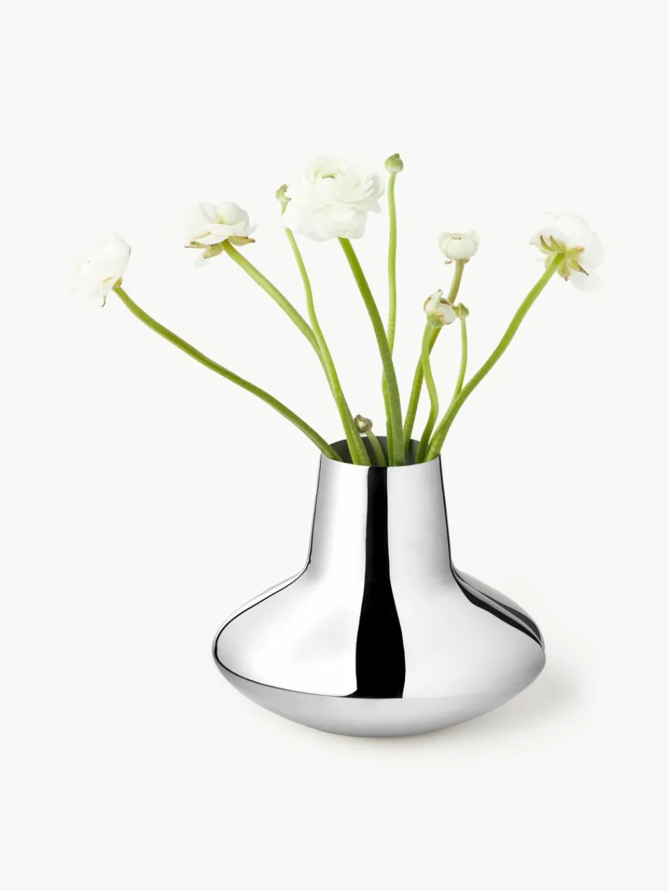 Vaas Henning Koppel van edelstaal, H 19 cm^GEORG JENSEN Online