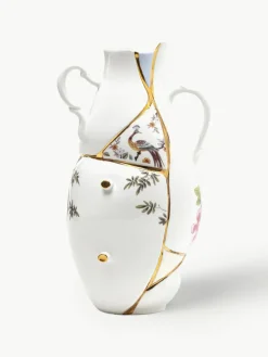 Vaas Kintsugi van beenderporselein, H 32 cm^SELETTI Hot