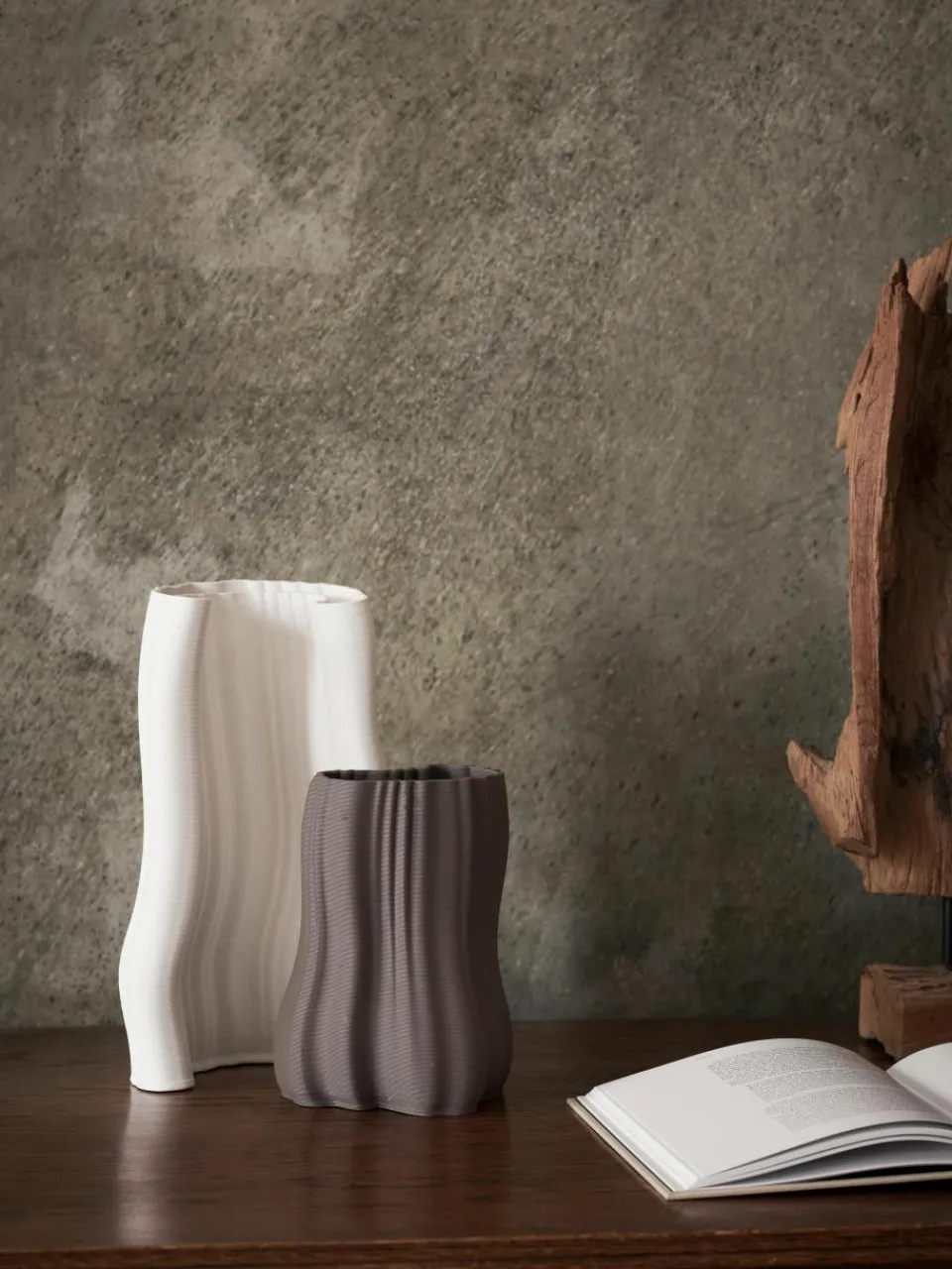 Vaas Moire van keramiek, H 20 cm^ferm LIVING Sale