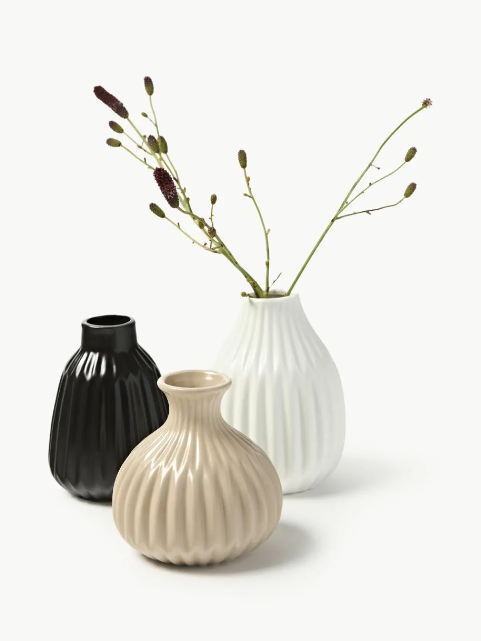 Vazen Palo van porselein, set van 3^Westwing Collection New