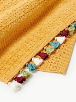 Velours handdoek Tallulah met decoratieve franjes, in verschillende maten^Westwing Collection Online