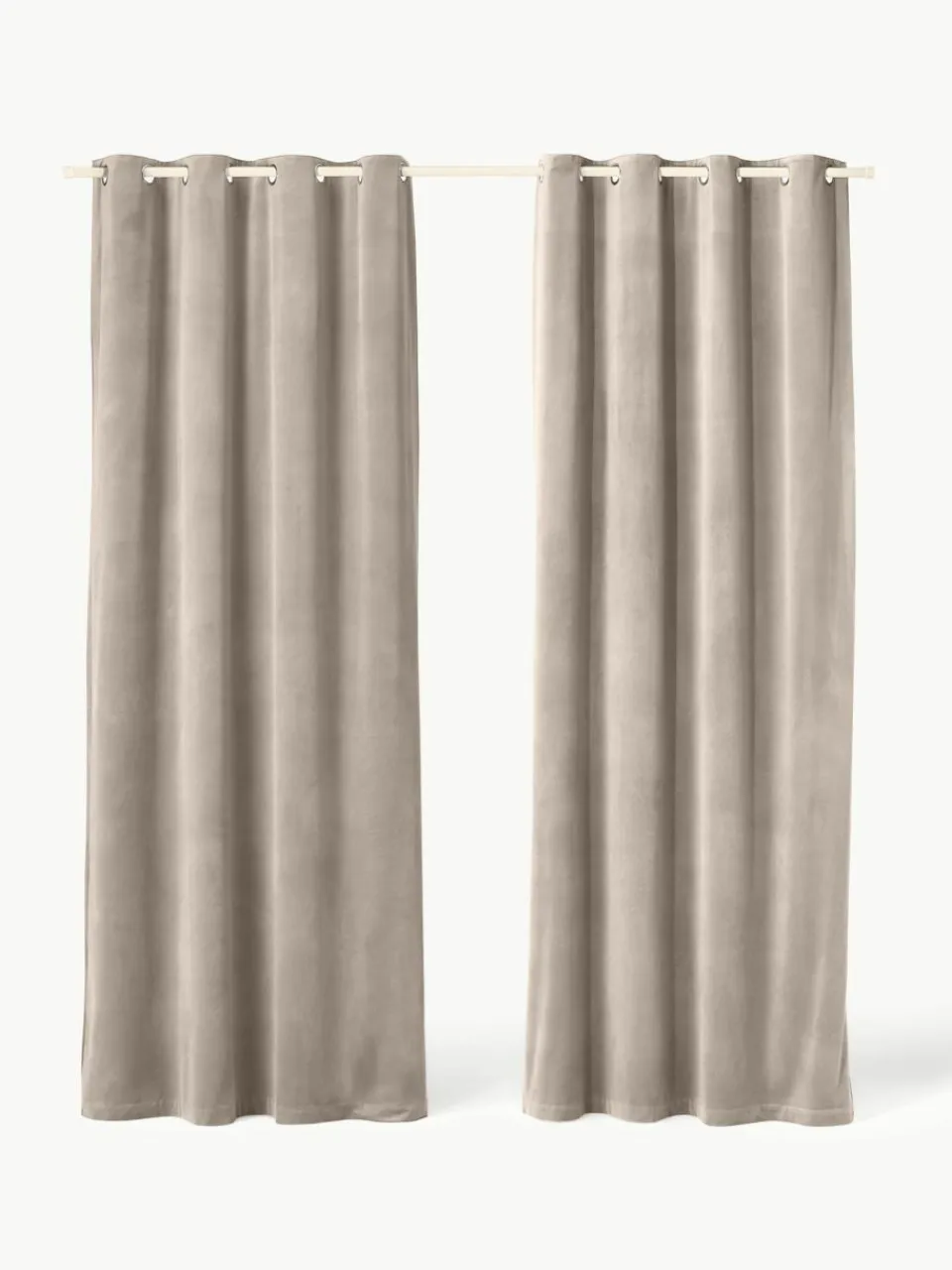 Verduisterend fluwelen gordijn Rush met oogjes, set van 2^Westwing Collection Online