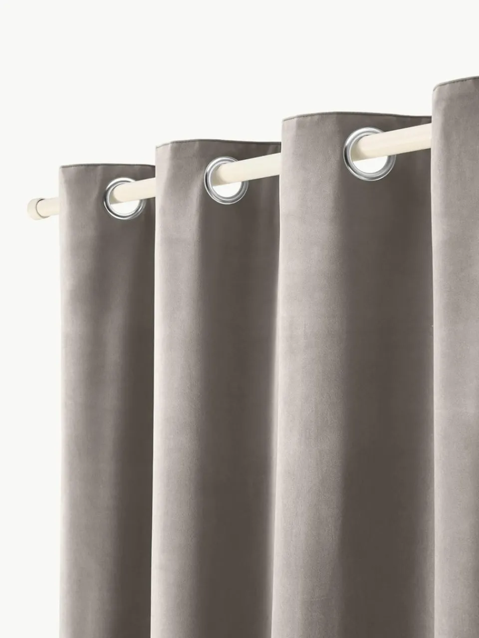 Verduisterend fluwelen gordijn Rush met oogjes, set van 2^Westwing Collection Discount