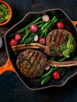 Vierkante grillpan Signature Collection van gietijzer met gegroefde structuur^LE CREUSET Outlet