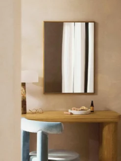 Vierkante wandspiegel Avery met eikenhouten lijst^Westwing Collection Clearance